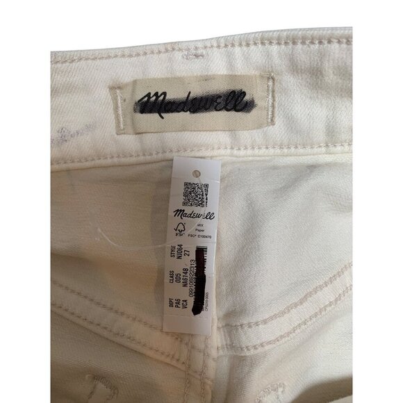 Madewell Curvy Perfect Jean Shorts W27 White - Picture 3 of 5